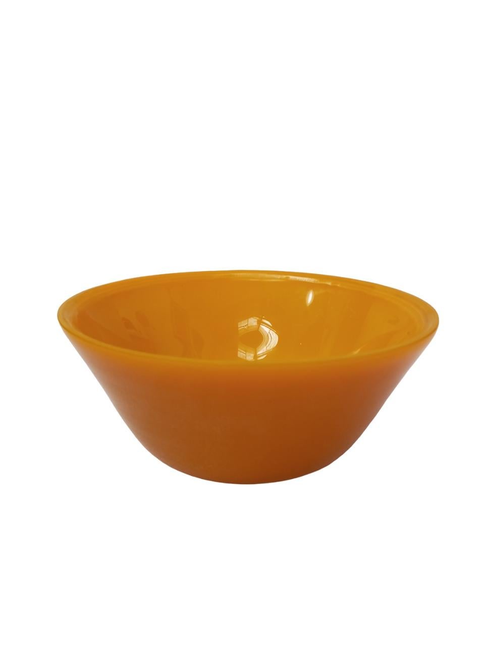 Coupe en verre épais, ocre jaune, Pékin/Chine sec. XX en vente 2