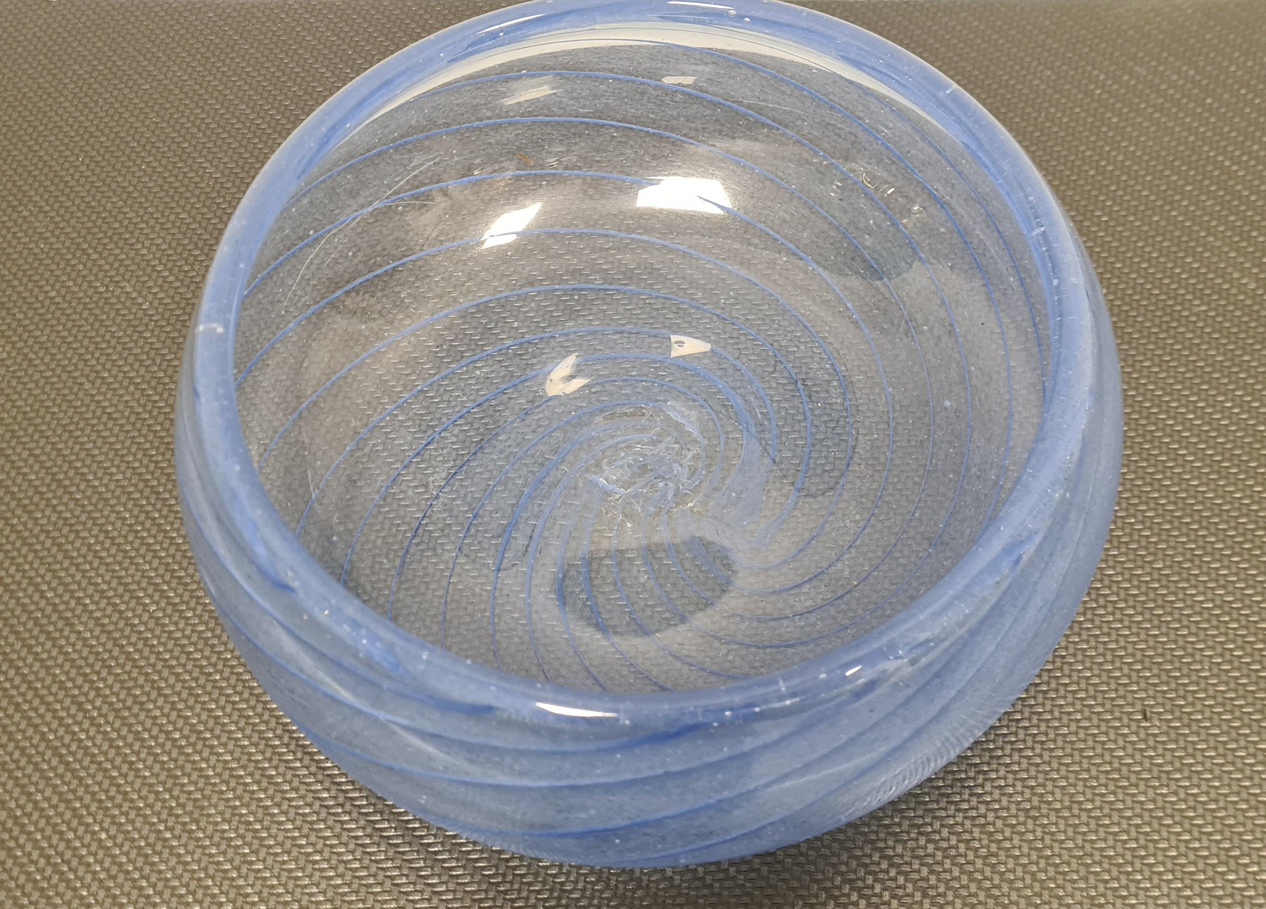 Ciotola in vetro di murano blu di cenedese Anni 50' (Muranoglas) im Angebot