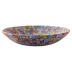 Cuenco Millefiori de cristal de Murano en murrina multicolor ø 13 cm