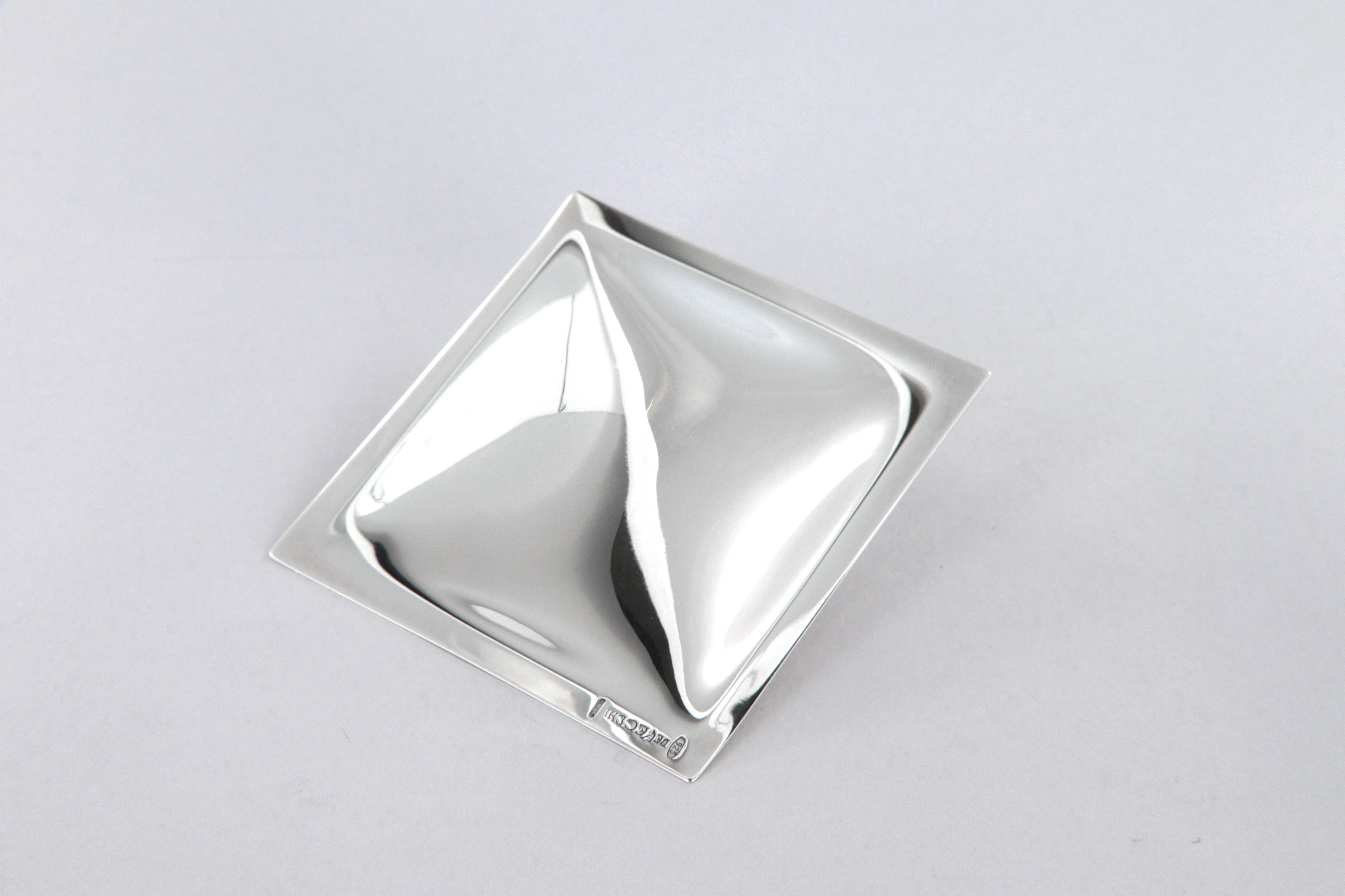 Contemporaneo Ciotola Quadro piccolo De Vecchi Milano 1935 in argento sterling 925 in vendita