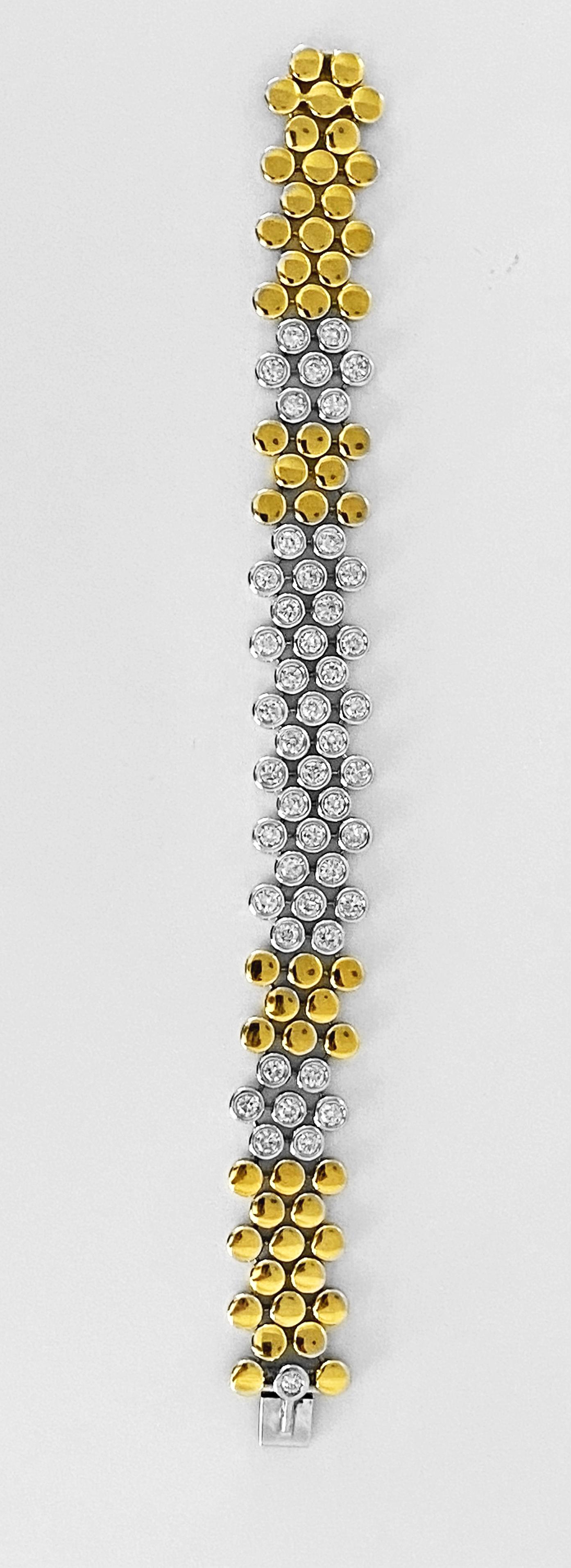 SCAVIA Bracelet en diamants de taille ronde et brillante Neuf - En vente à Rome, IT
