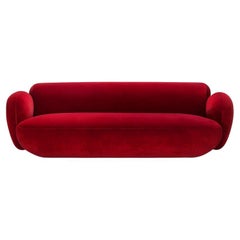 Ciottolo Sculptural Sofa Fully Upholstered In Marsala Velvet By Karim Rachid