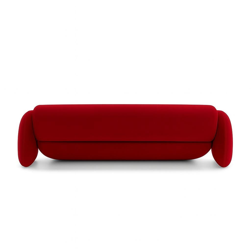 Sofá Escultural Ciottolo Tapizado Completo Terciopelo Marsala By Karim Rachid Español en venta