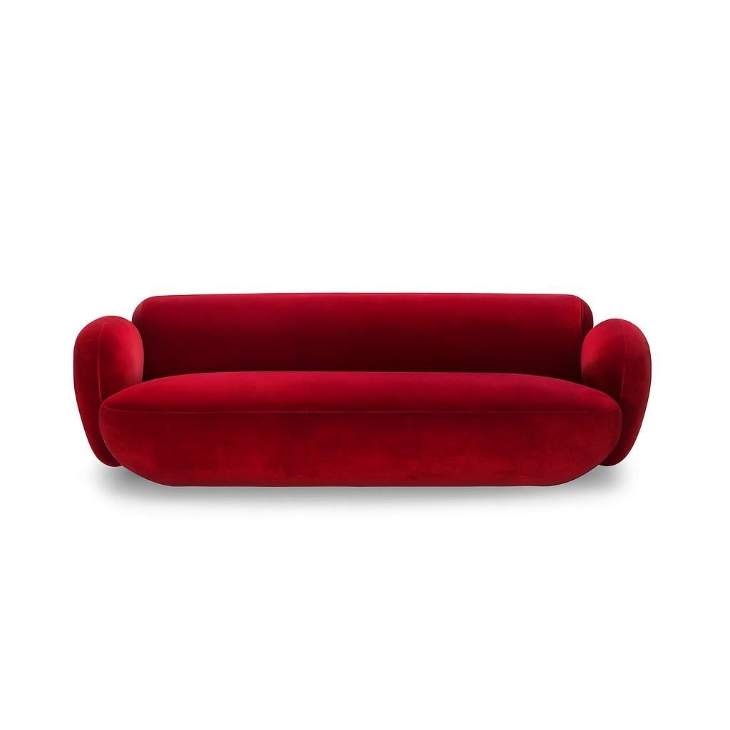 Sofá Escultural Ciottolo Tapizado Completo Terciopelo Marsala By Karim Rachid en Nuevo estado para la venta en NEW YORK, NY