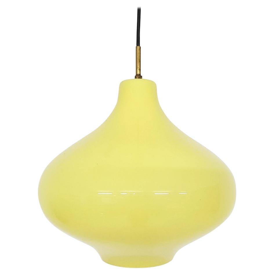 "Cipolla" Murano Glass Pendant Lamp by Massimo Vignelli for Venini Murano, Italy