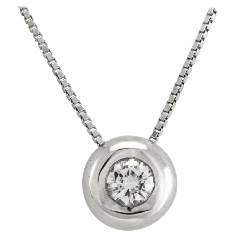 Cipollina Weißer Diamant-Anhänger aus 18 Karat Weißgold Hergestellt in Italien im Angebot