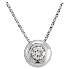 Pendentif Cipollina en or blanc 18 carats serti de diamants blancs, fabriqué en Italie