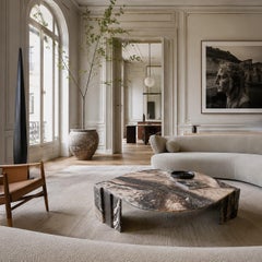 Cipollino marble Coffee Table "Eye" by Roche Bobois, Italy, 1970s