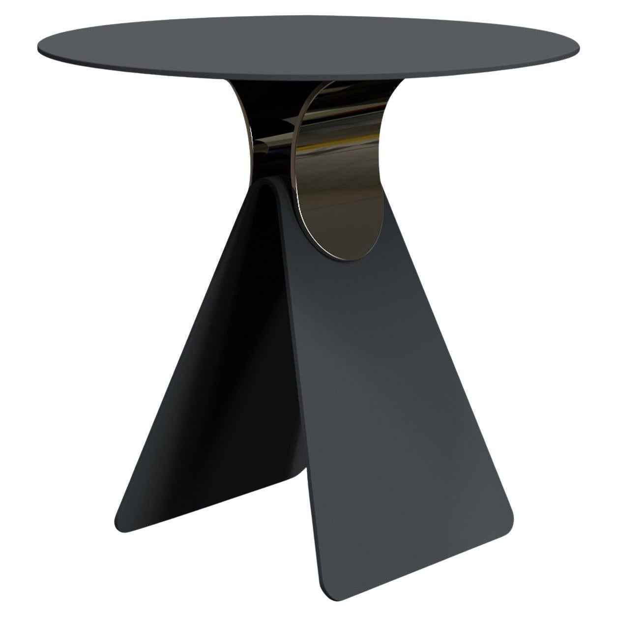 Cipputi Midnight-Blue & Black Side Table by Quaglio Simonelli