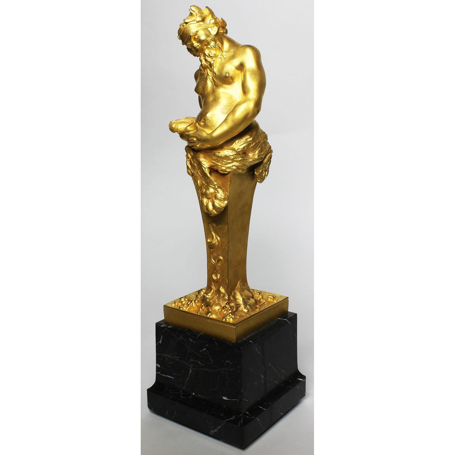 Cipri Adolf Bermann, deutsch, 19. Jahrhundert Vergoldete Bronze Bacchus Figur (Louis XV.) im Angebot