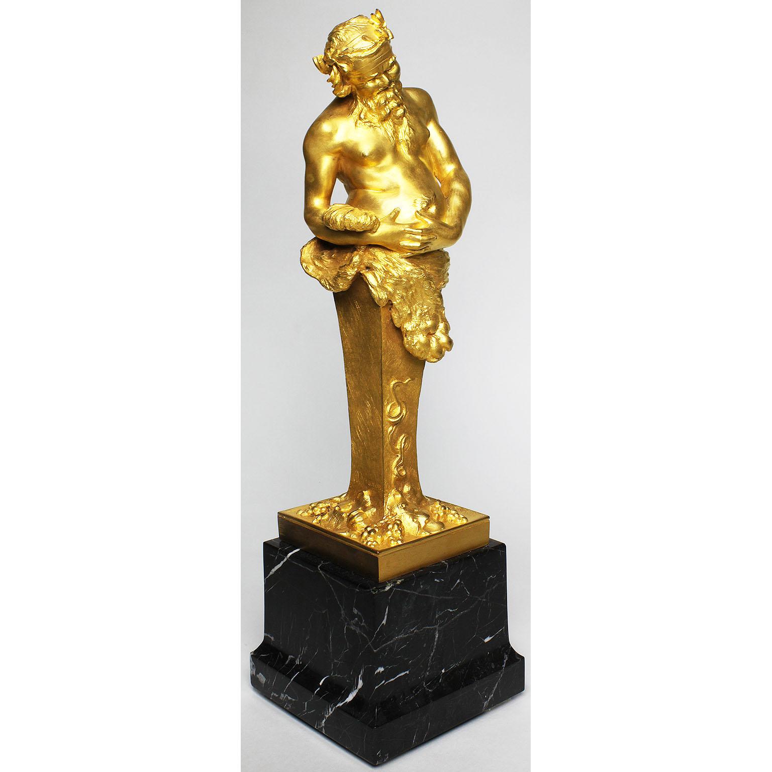 Cipri Adolf Bermann, deutsch, 19. Jahrhundert Vergoldete Bronze Bacchus Figur im Zustand „Gut“ im Angebot in Los Angeles, CA