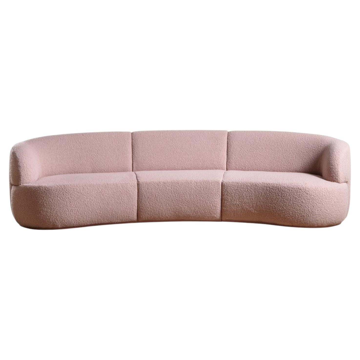 Cipria 3 Seater Sofa in Solid Wood, Upholstery & Polyurethane Foam by Softhouse