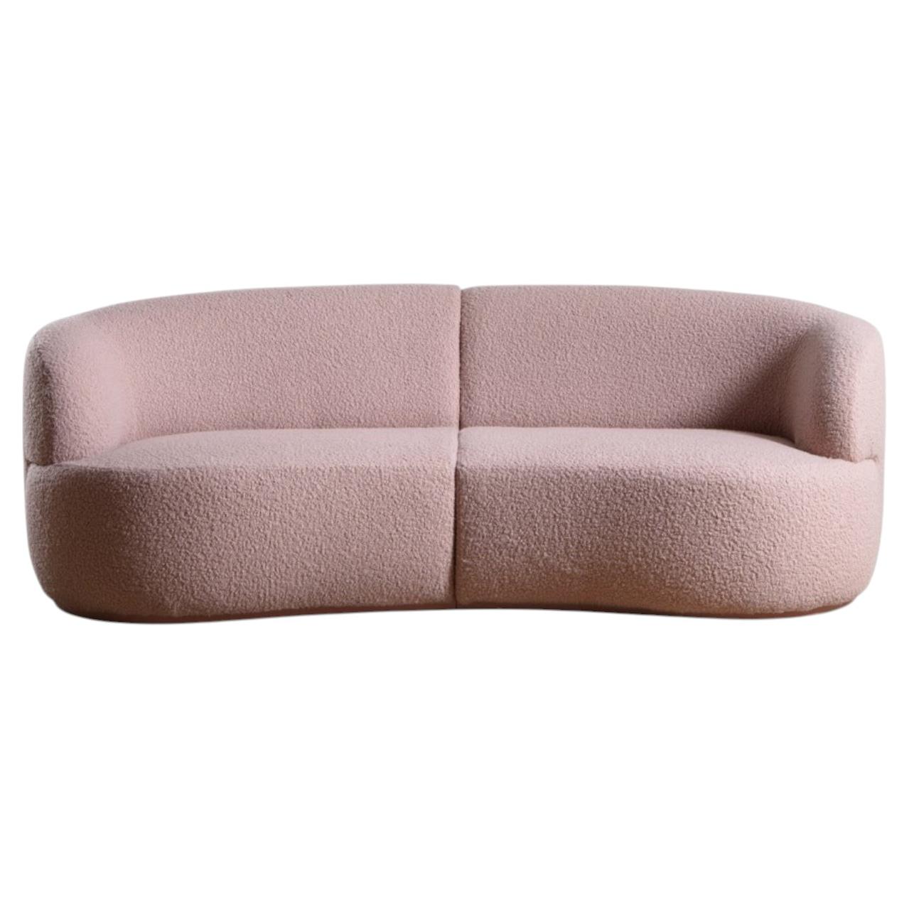 Cipria Loveseat Sofa in Solid Wood, Upholstery & Polyurethane Foam by Softhouse For Sale