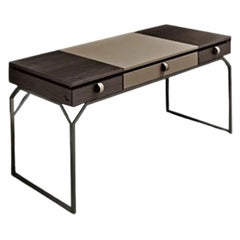 Floor Sample Cipriani Dragonfly Desk with Walnut and Leather