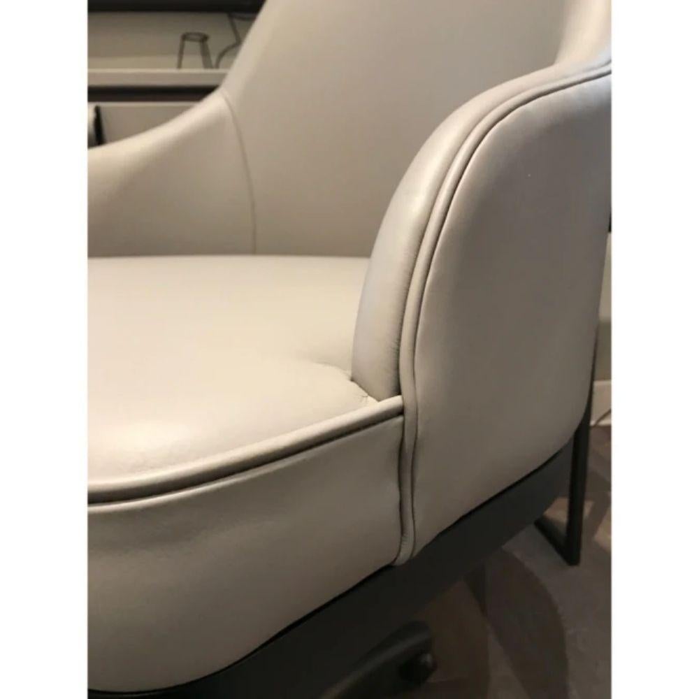 Italian Floor Sample Cipriani Swiveling Desk Chair in Leather