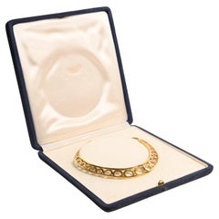 Collar de Oro Cipullo. Collar de cadena geométrica de oro amarillo de 18 quilates