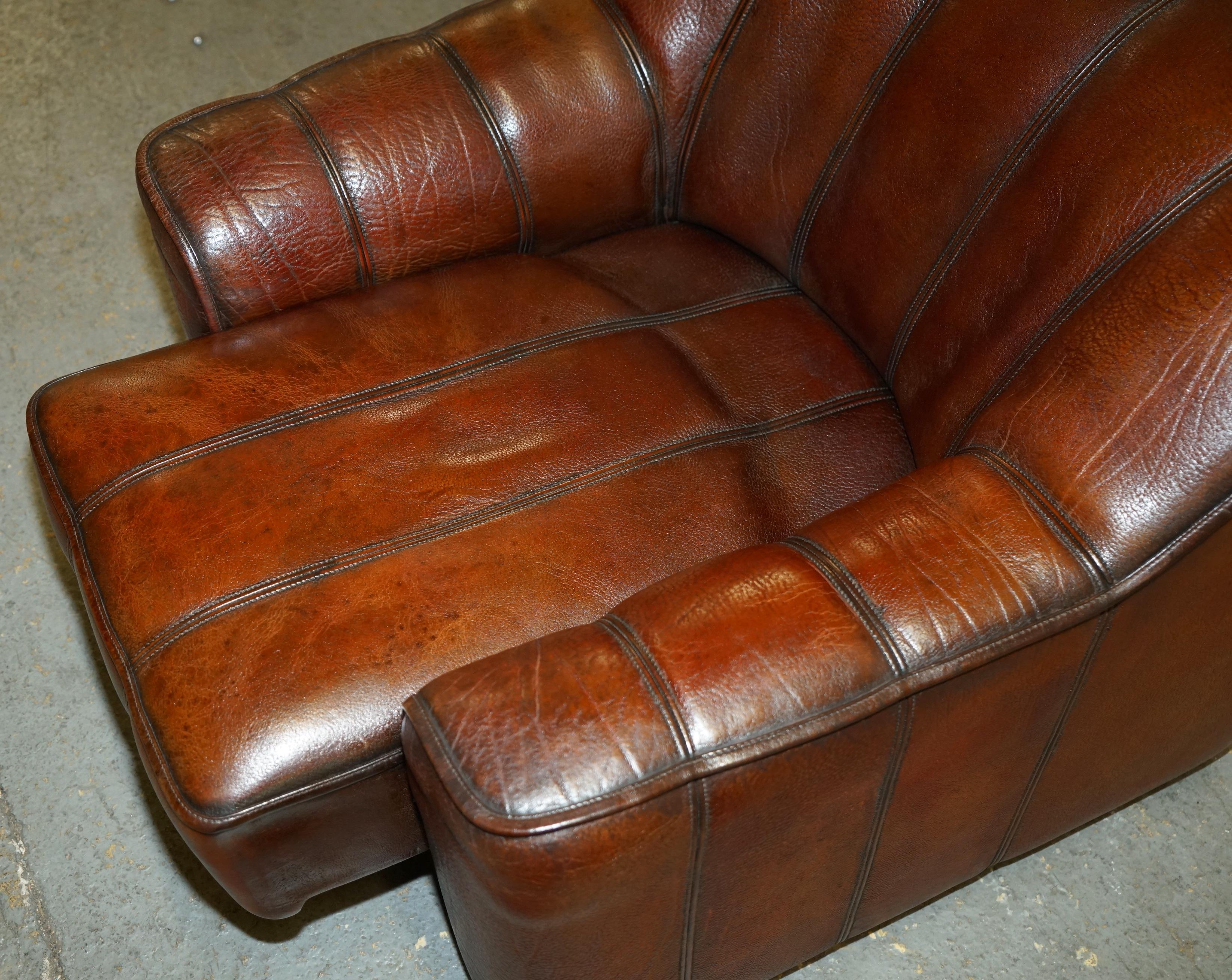 CIR 1960's DE SEDE DS-44 RECLINING BROWN BUFFALO NECK LEATHER ARMCHAIR & OTTOMAN For Sale 10