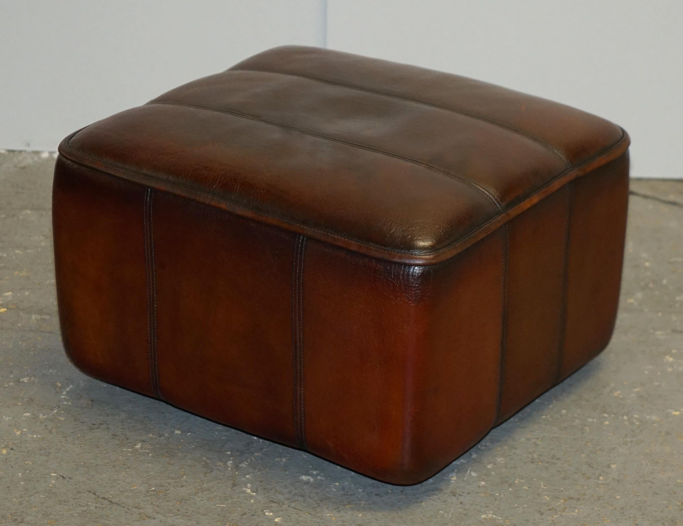CIR 1960's DE SEDE DS-44 RECLINING BROWN BUFFALO NECK LEATHER ARMCHAIR & OTTOMAN For Sale 11