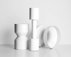 Cir-Cut Aluminium Vase in White