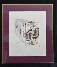 Cir, Duke of Cirella, Bridge cards in London, Papiers Mondains, colour print