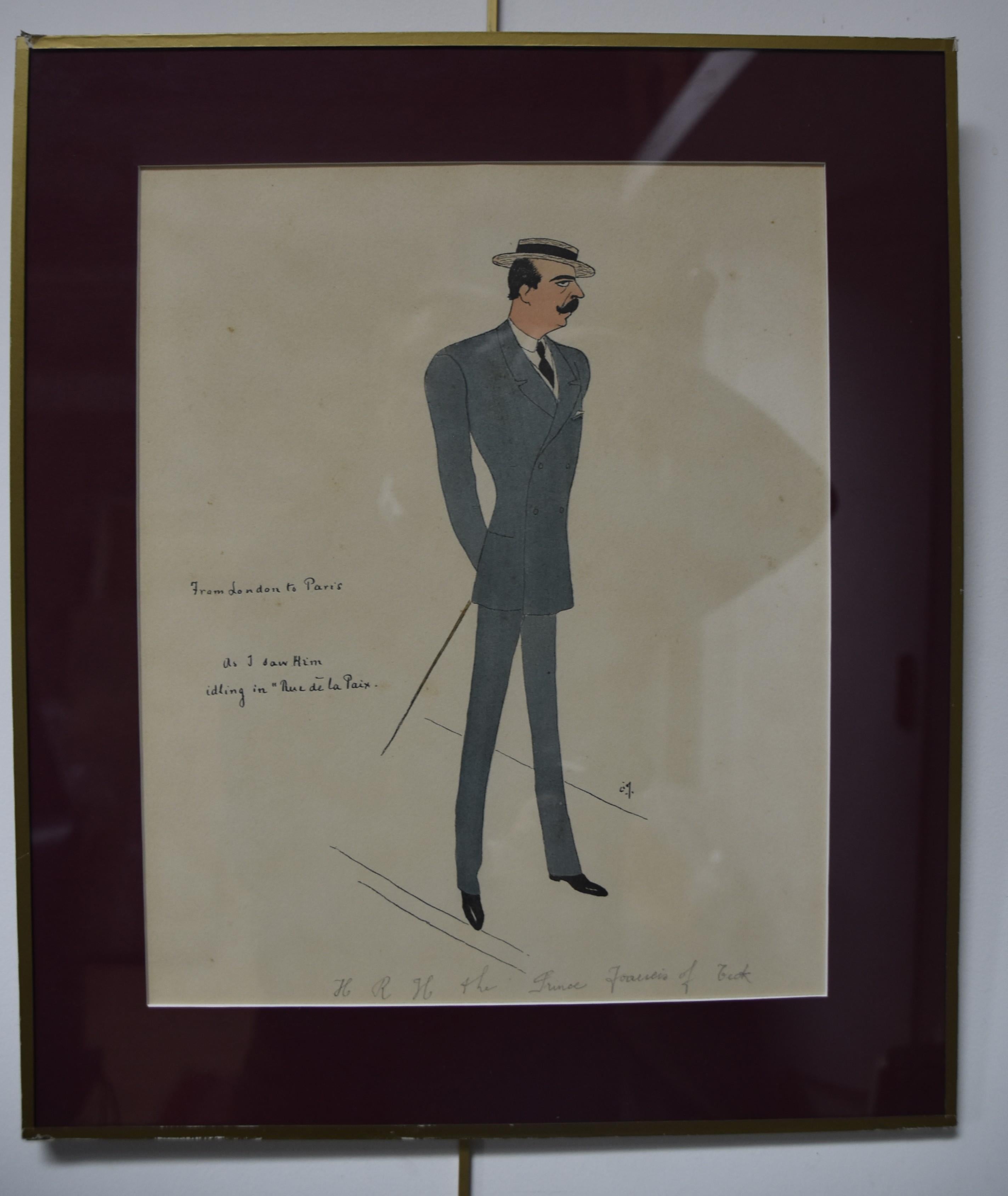 Cir, Duke of Cirella, From London to Paris, Papiers Mondains, colour print 1