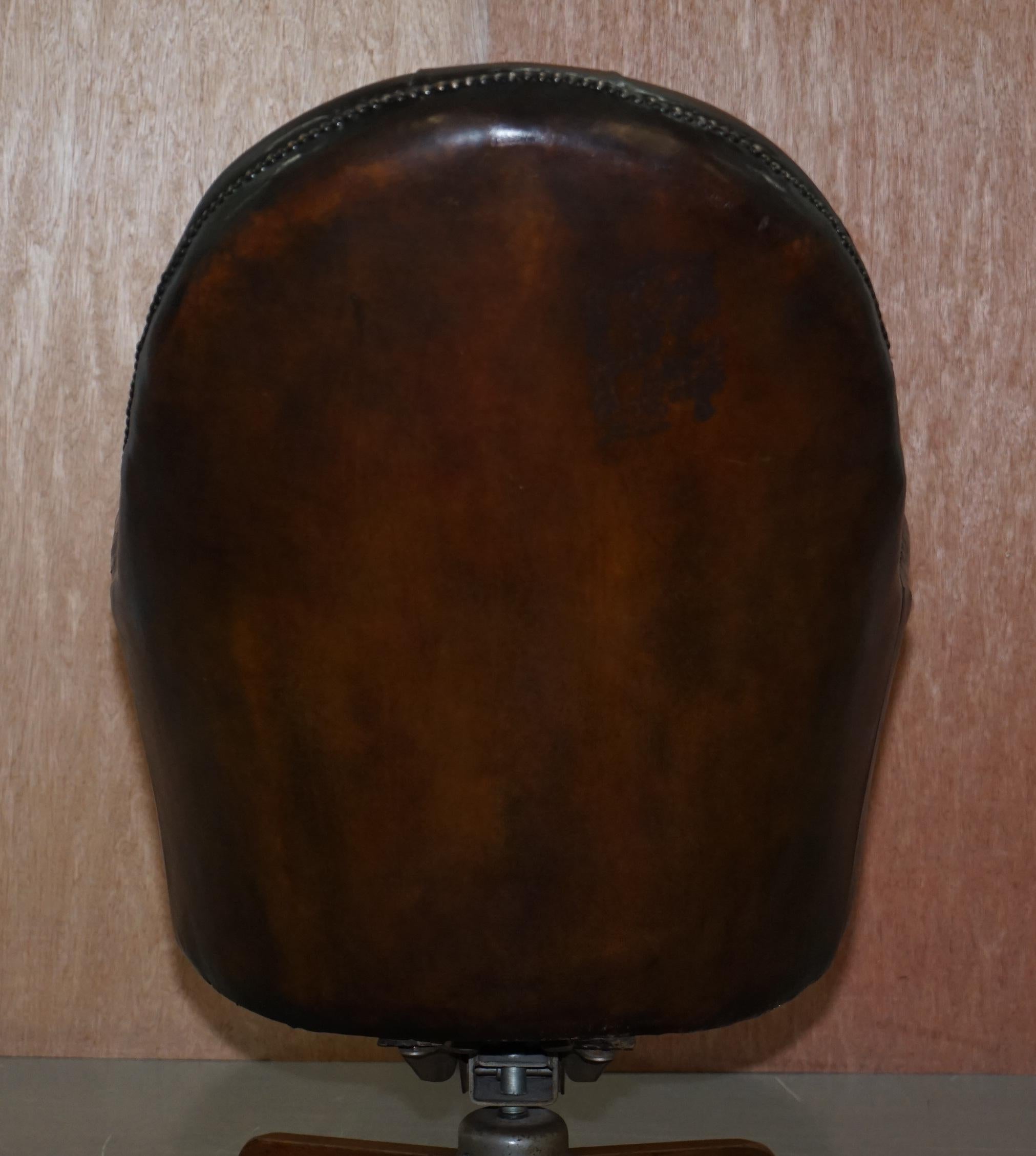 Restored Chesterfield Godfather Leather Captains Chair Hillcrest, circa 1900 5