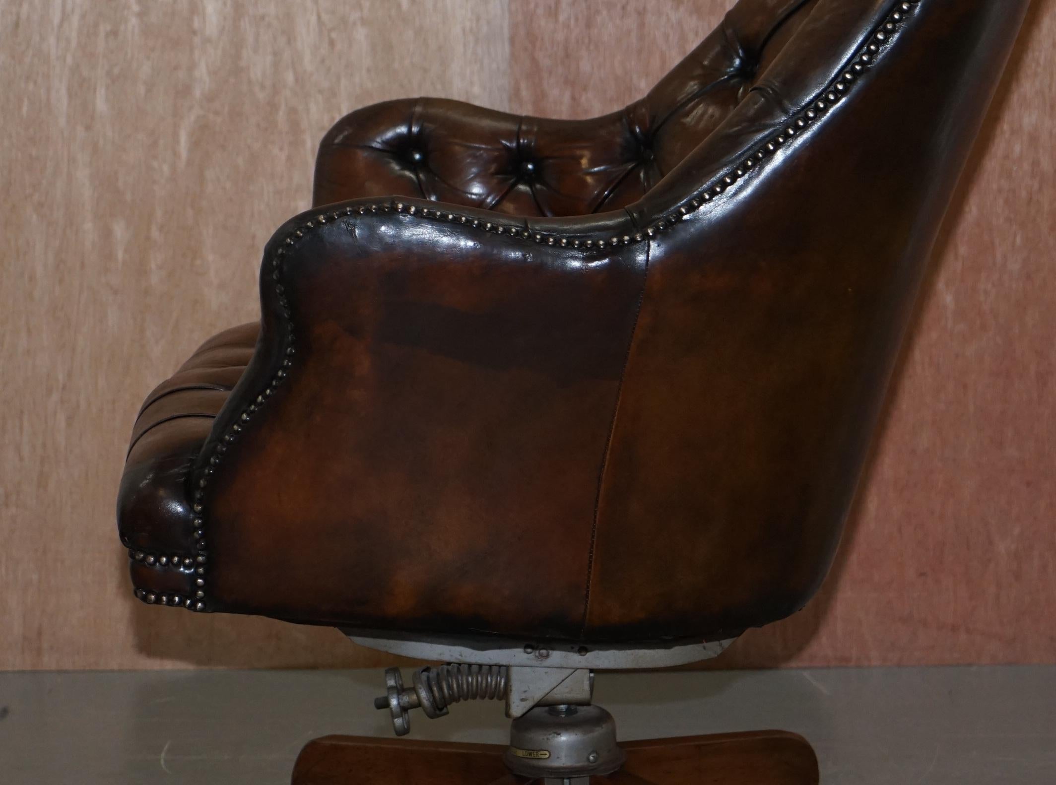 Restored Chesterfield Godfather Leather Captains Chair Hillcrest, circa 1900 7