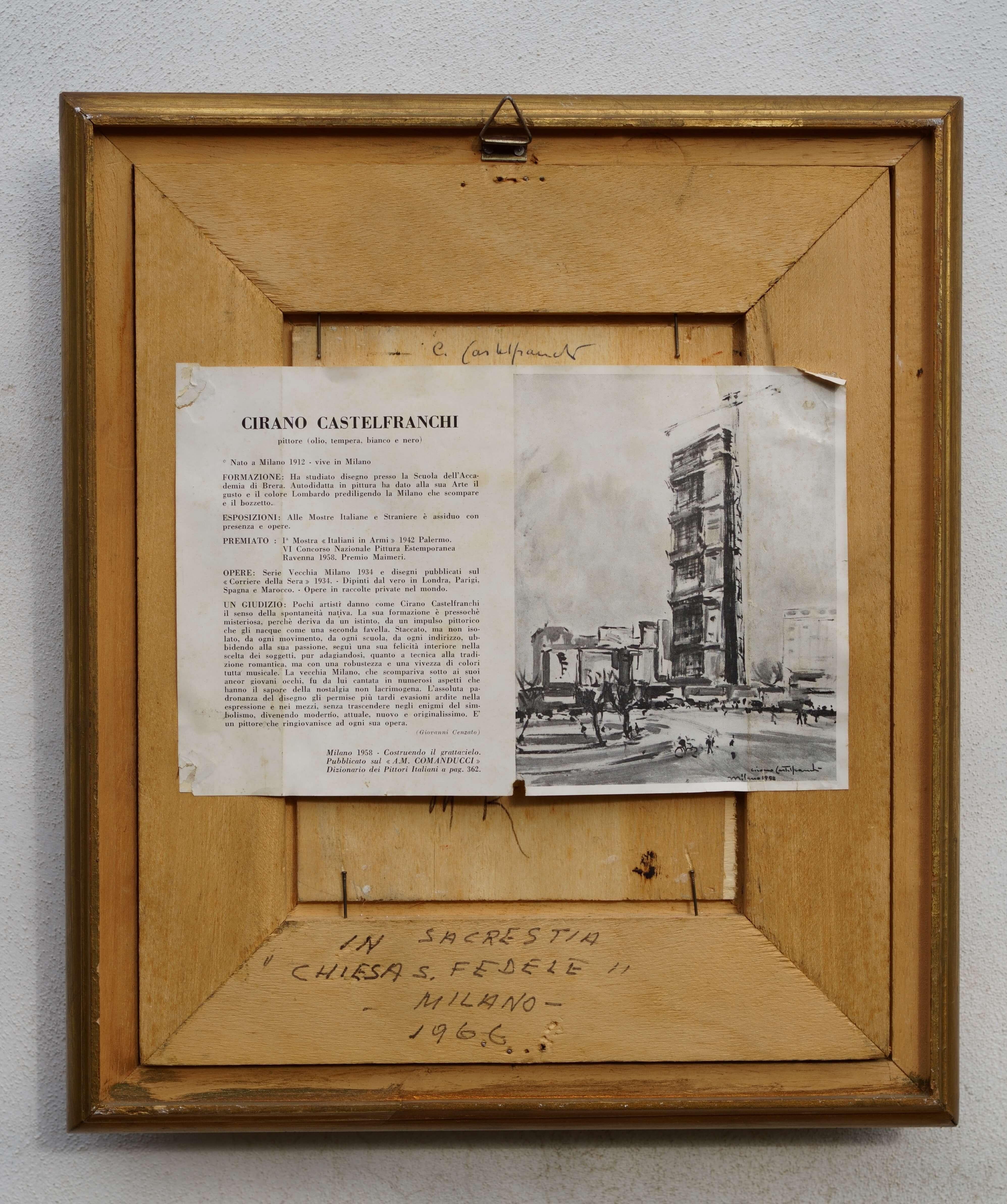 Vista de la Sacristía de la Escuela Brera de Milán de la Iglesia de San Fedele Siglo XX en venta 1