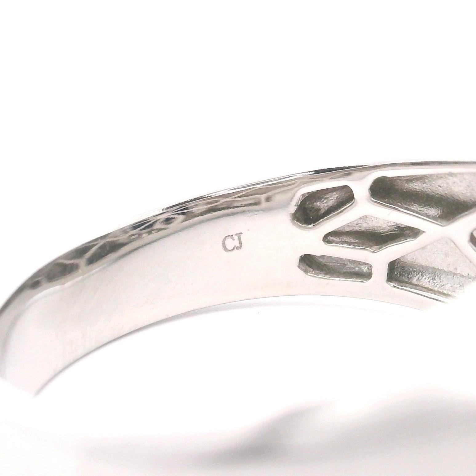 Cirari 14k White Gold Lapis Lazuli and Diamonds Men's Ring Size 11 3
