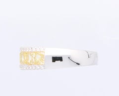 Cirari 2.05 Carat T.W. Yellow Diamond 18 Karat Two-Tone Gold Band Ring