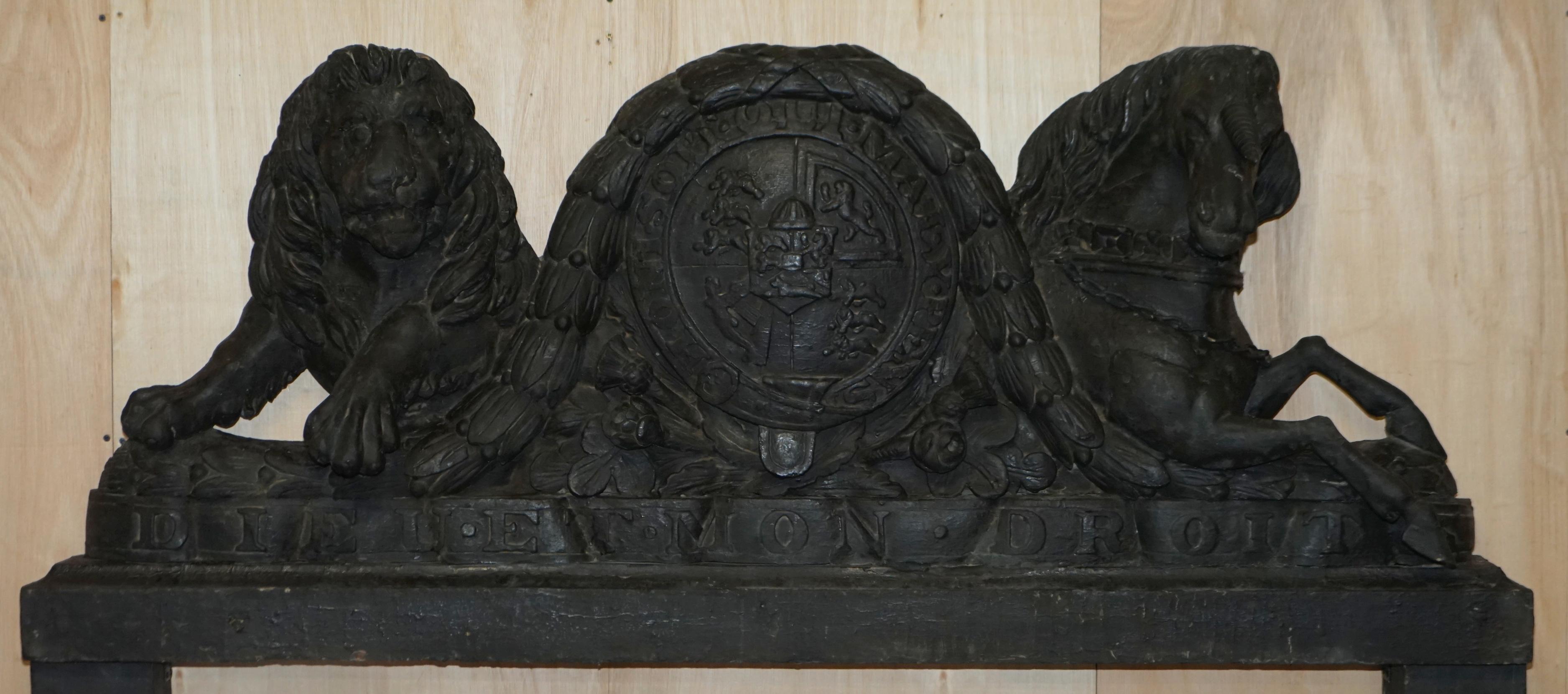 Royal House Antiques

Royal House Antiques is delighted to offer for sale this stunning ornately carved circa 1400 Henry VIII Armorial Crest Coat of Arms fireplace with Dieu Et Mon Droit (French for God and my right) carved in the front and the