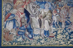 CIRCA 1590 Flämisch Brüssel Wandteppich Schloss König Heiliger Krieg Stunden Schwert Wolle Seide