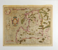 Circa 1620 Map of Livonia Baltic States