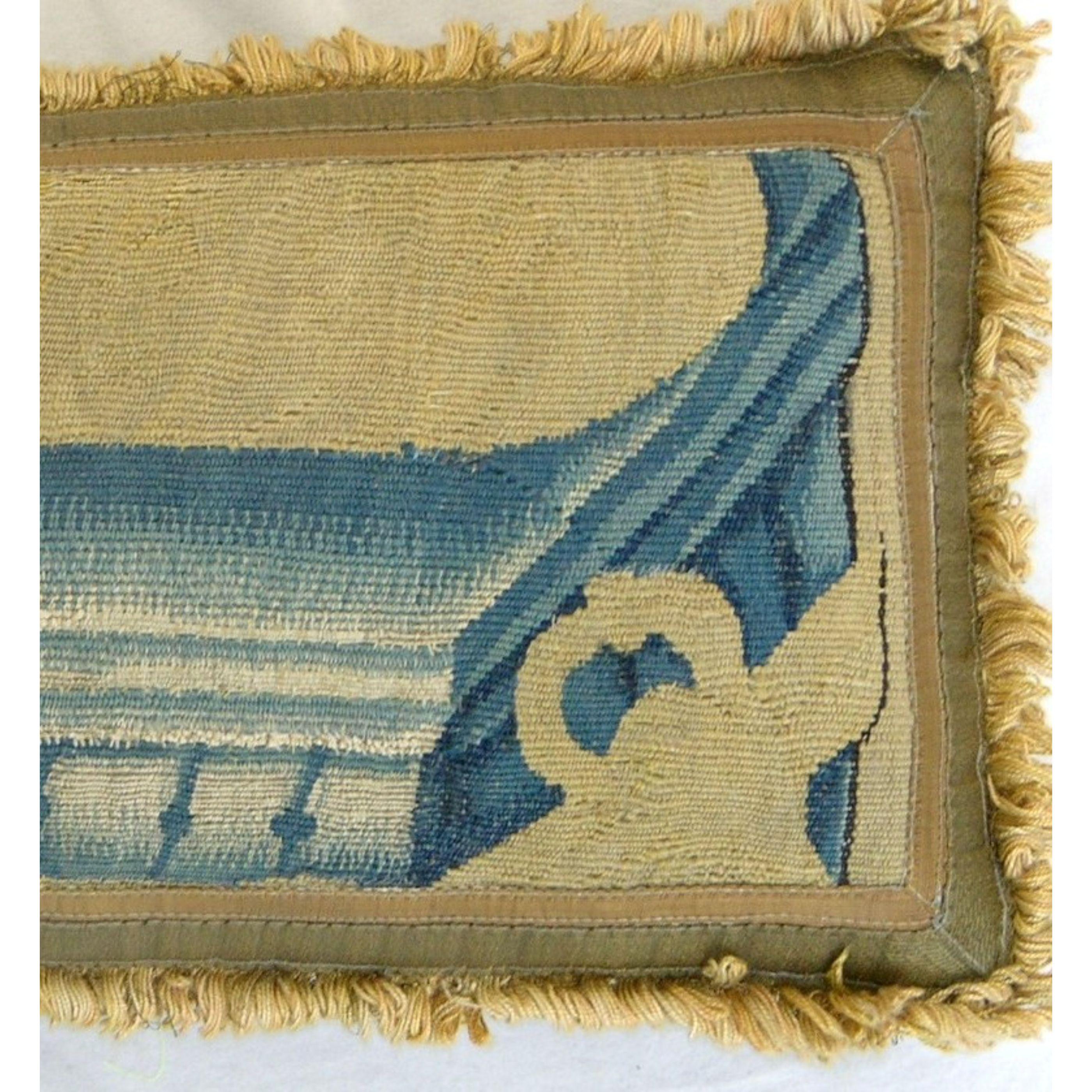 Ca. 1640 Antique Flemish Tapestry Pillow
