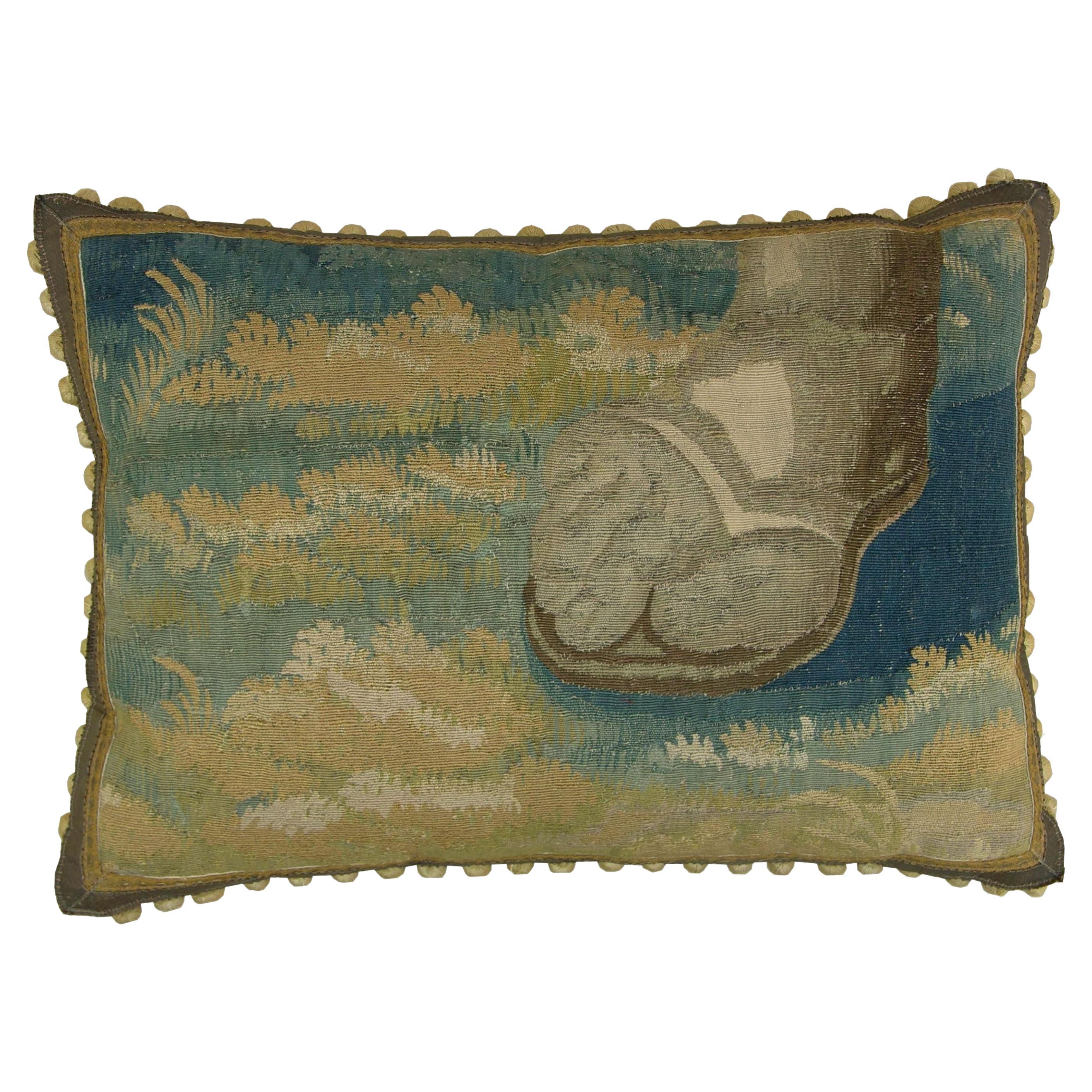 Circa 1650 Antique Brussels Baroque Pillow