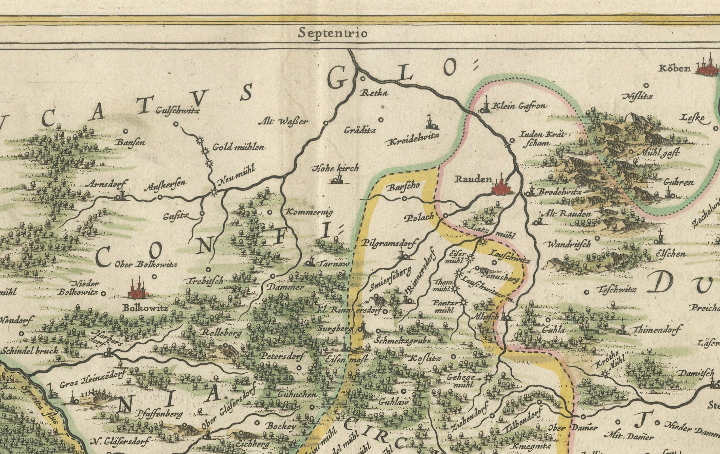 Circa 1659 Johannes Blaeu Map: Ducatus Silesiae Ligniciensis, Legnica Region

This hand-colored map from circa 1659 by Johannes Blaeu, titled 
