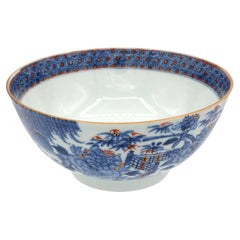 Circa 1680-1700 Tazón de porcelana china de exportación de la dinastía Qing de la era Kangxi