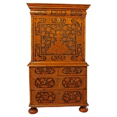 Circa 1680, William & Mary Period, English Walnut & Inlaid Escritoire