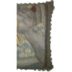 Circa 1700 Antique Brussels Baroque Tapestry Pillow