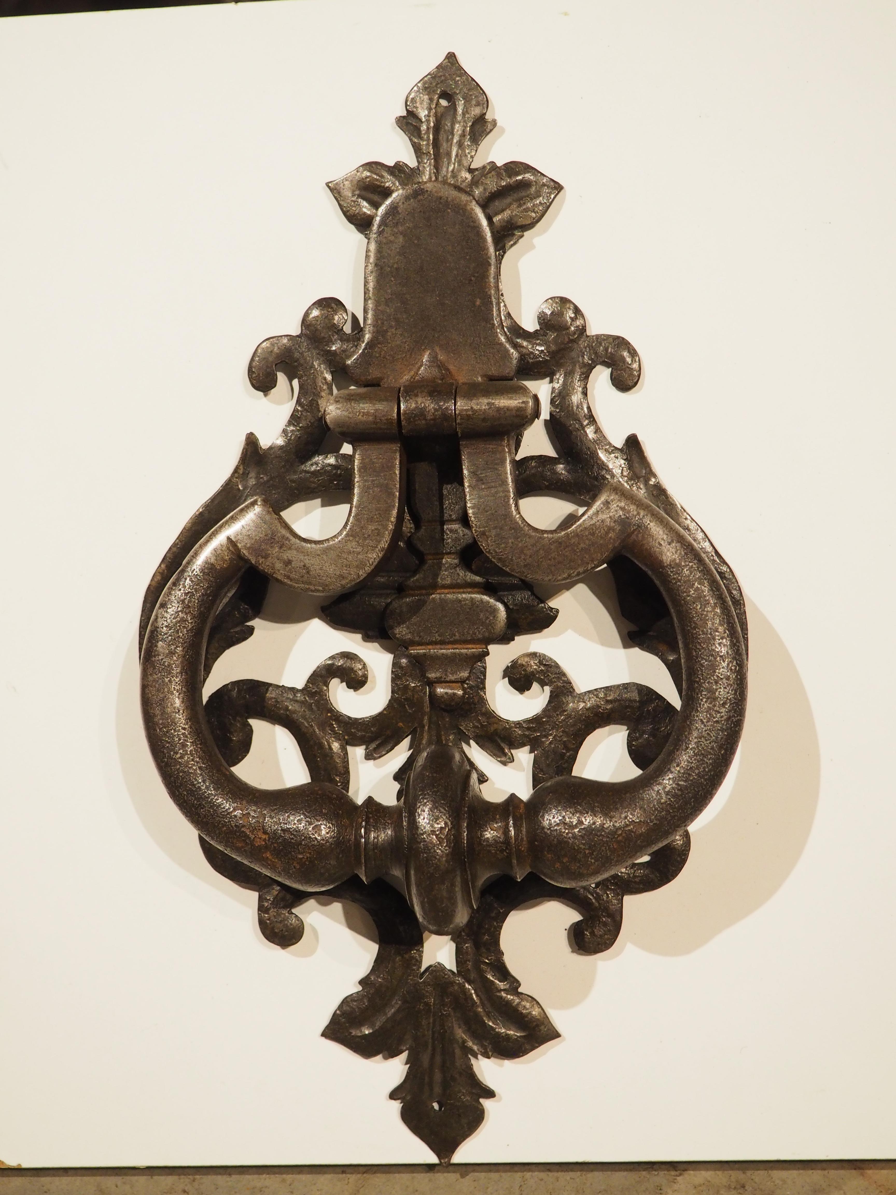 Italian Circa 1700 Wrought Iron Door Knocker from Tuscany, Italy