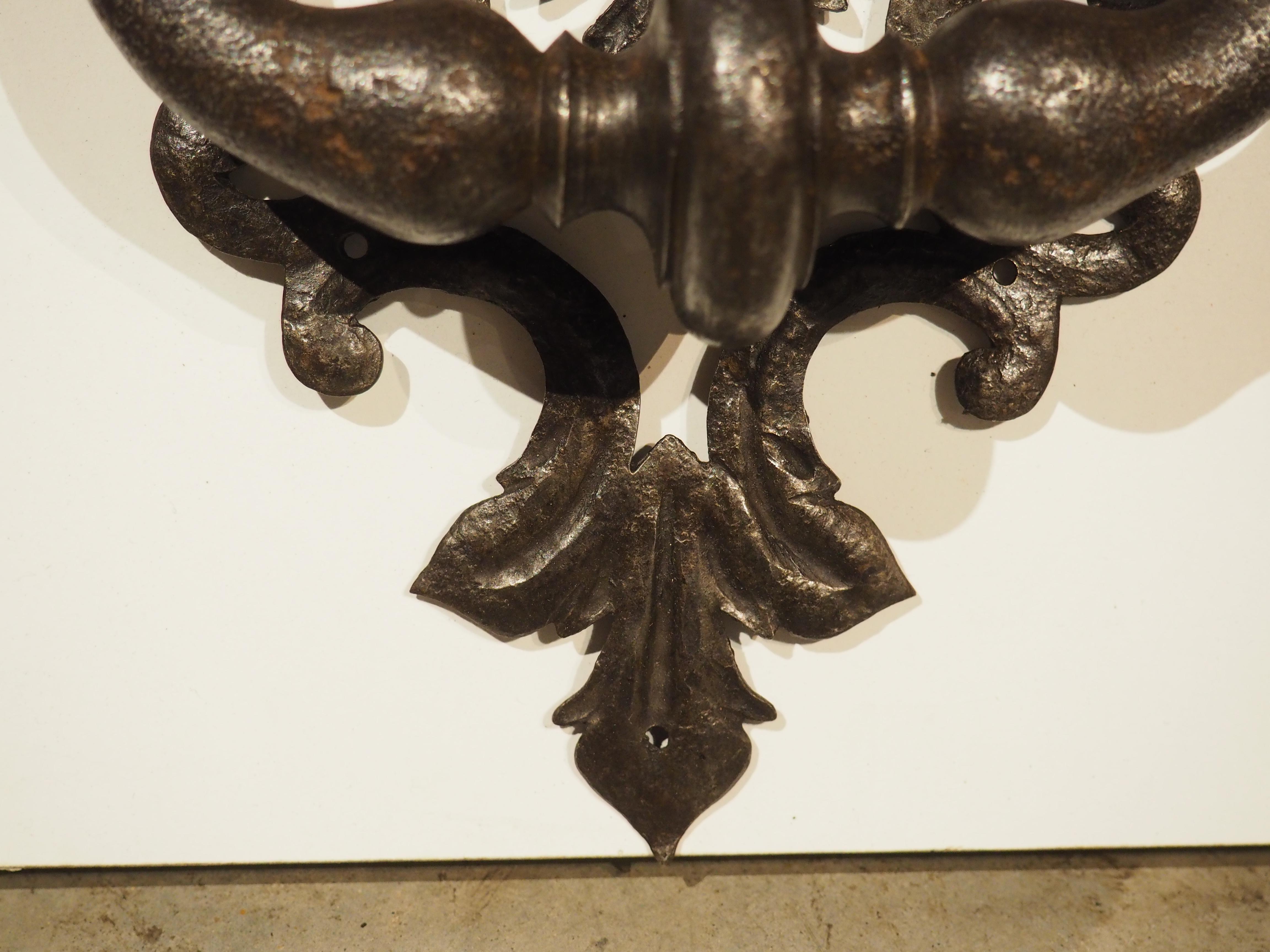 18th Century Circa 1700 Wrought Iron Door Knocker from Tuscany, Italy