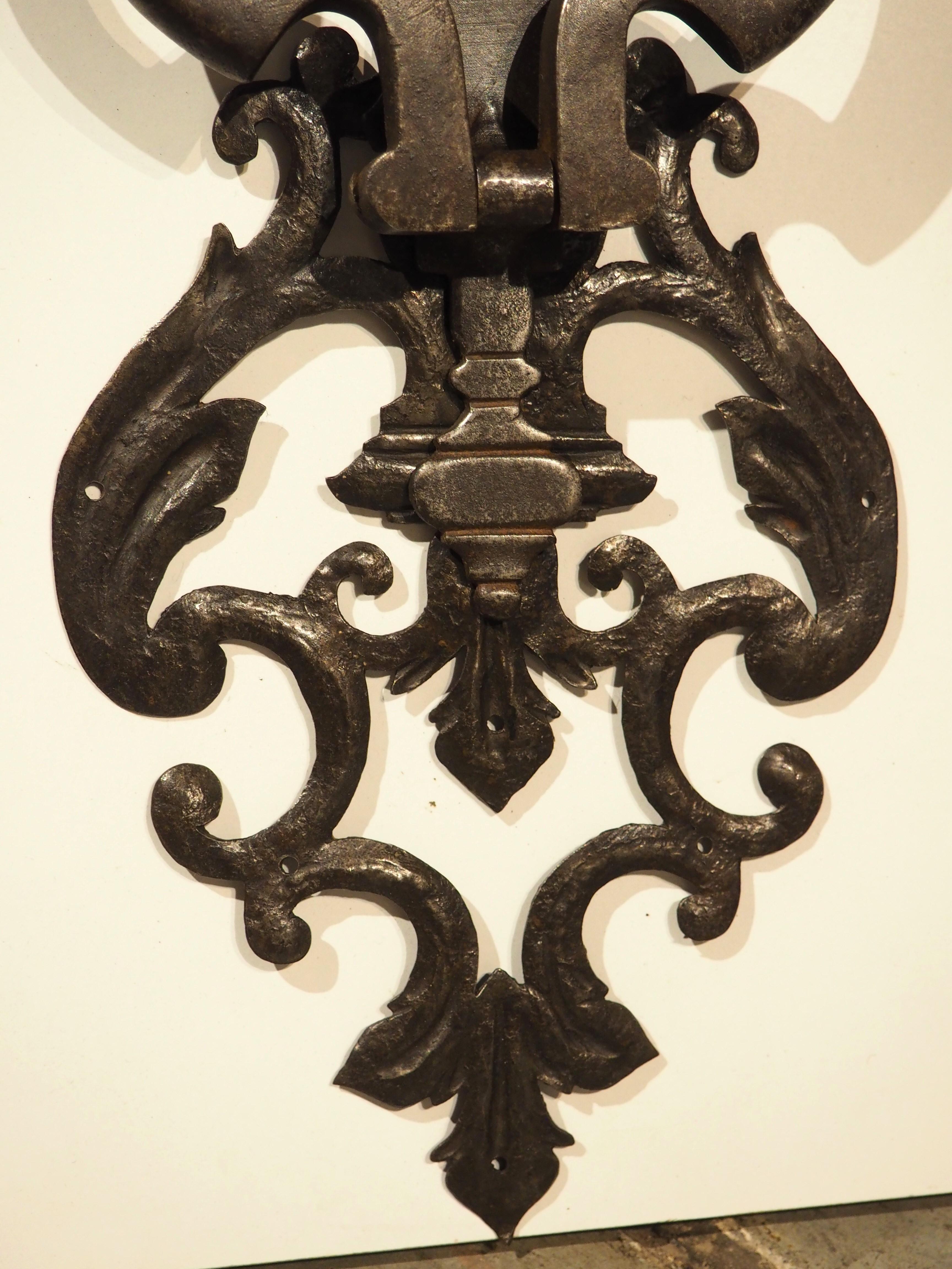 Circa 1700 Wrought Iron Door Knocker from Tuscany, Italy 1