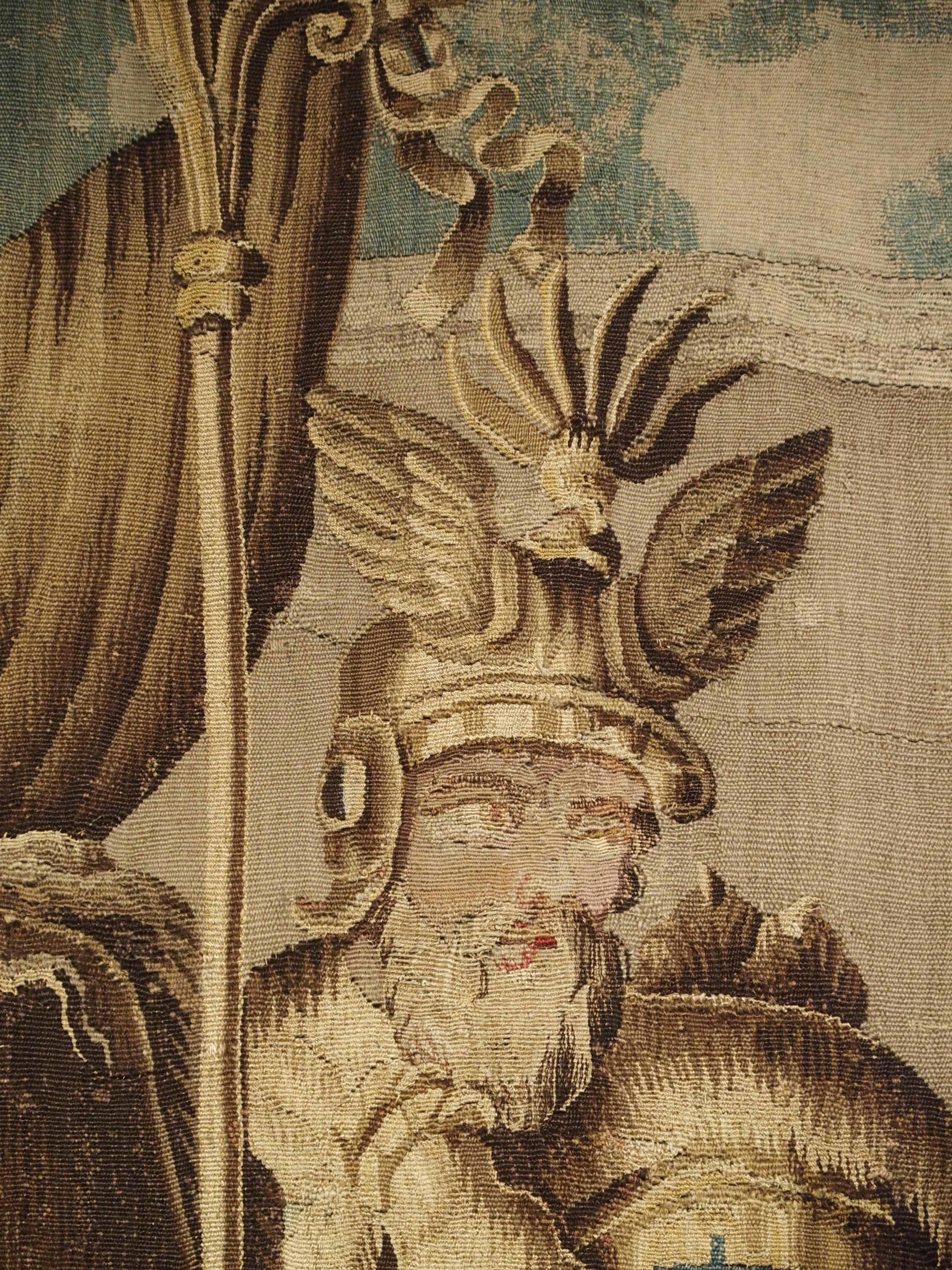 Silk and Wool Aubusson Tapestry, the Entry of Alexander into Babylon, circa 1710 7