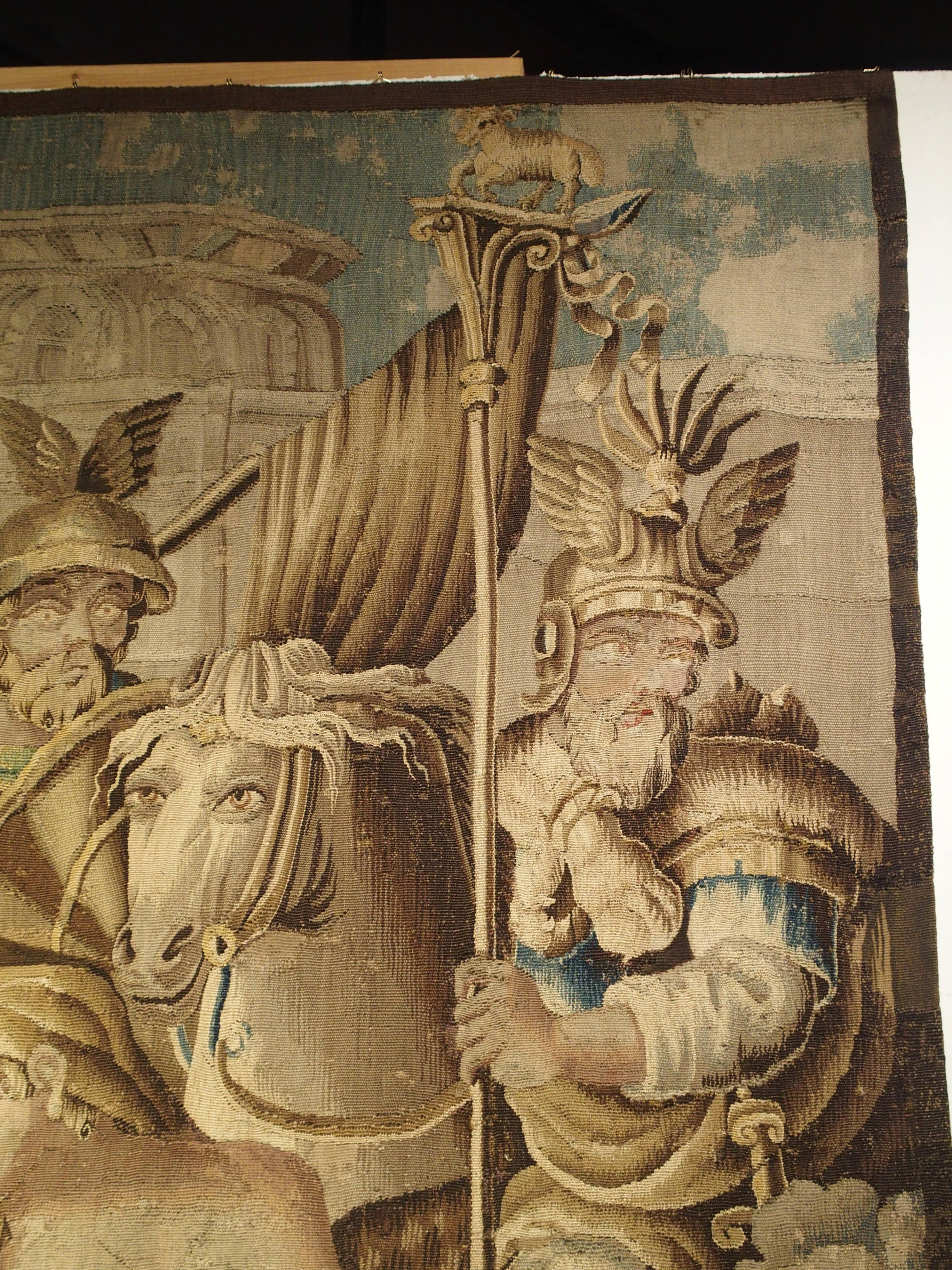 Louis XIV Silk and Wool Aubusson Tapestry, the Entry of Alexander into Babylon, circa 1710