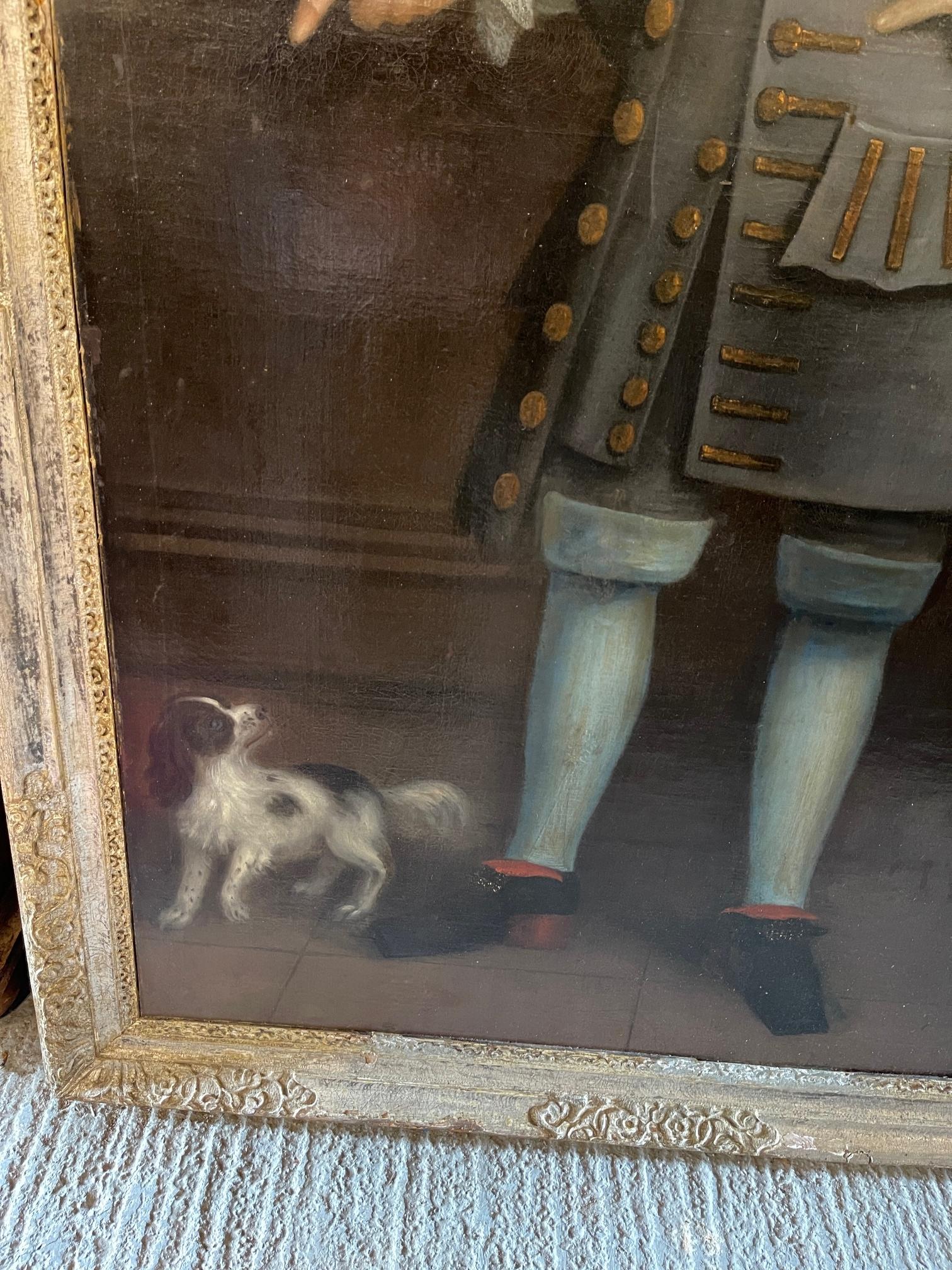 Ritratto a figura intera olio su tela C1680 In condizioni buone in vendita a Bakewell, GB