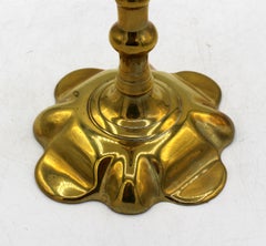 Circa 1730-40 English George II Period Brass Candlestick