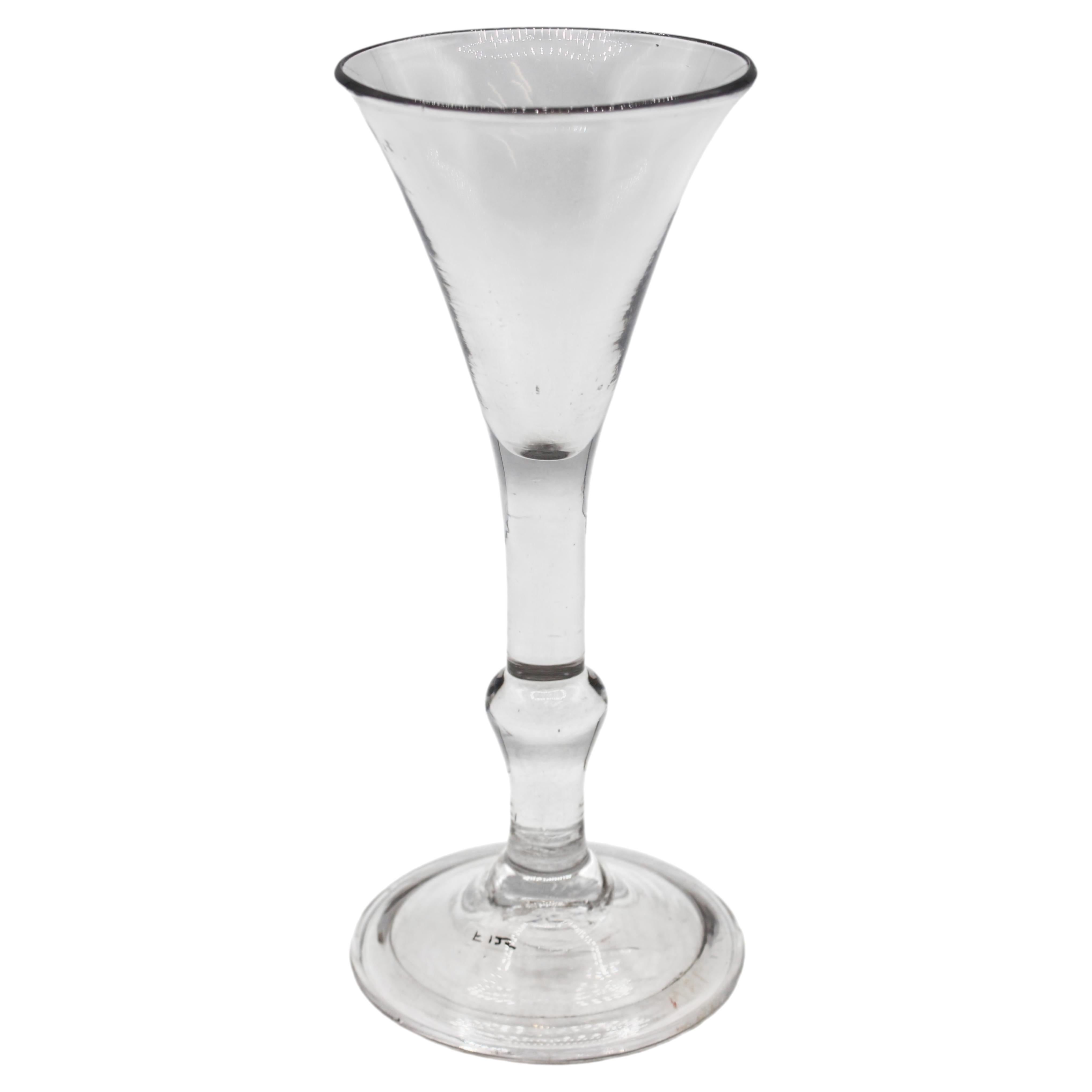 Circa 1730-40 George II Period Wine Glass