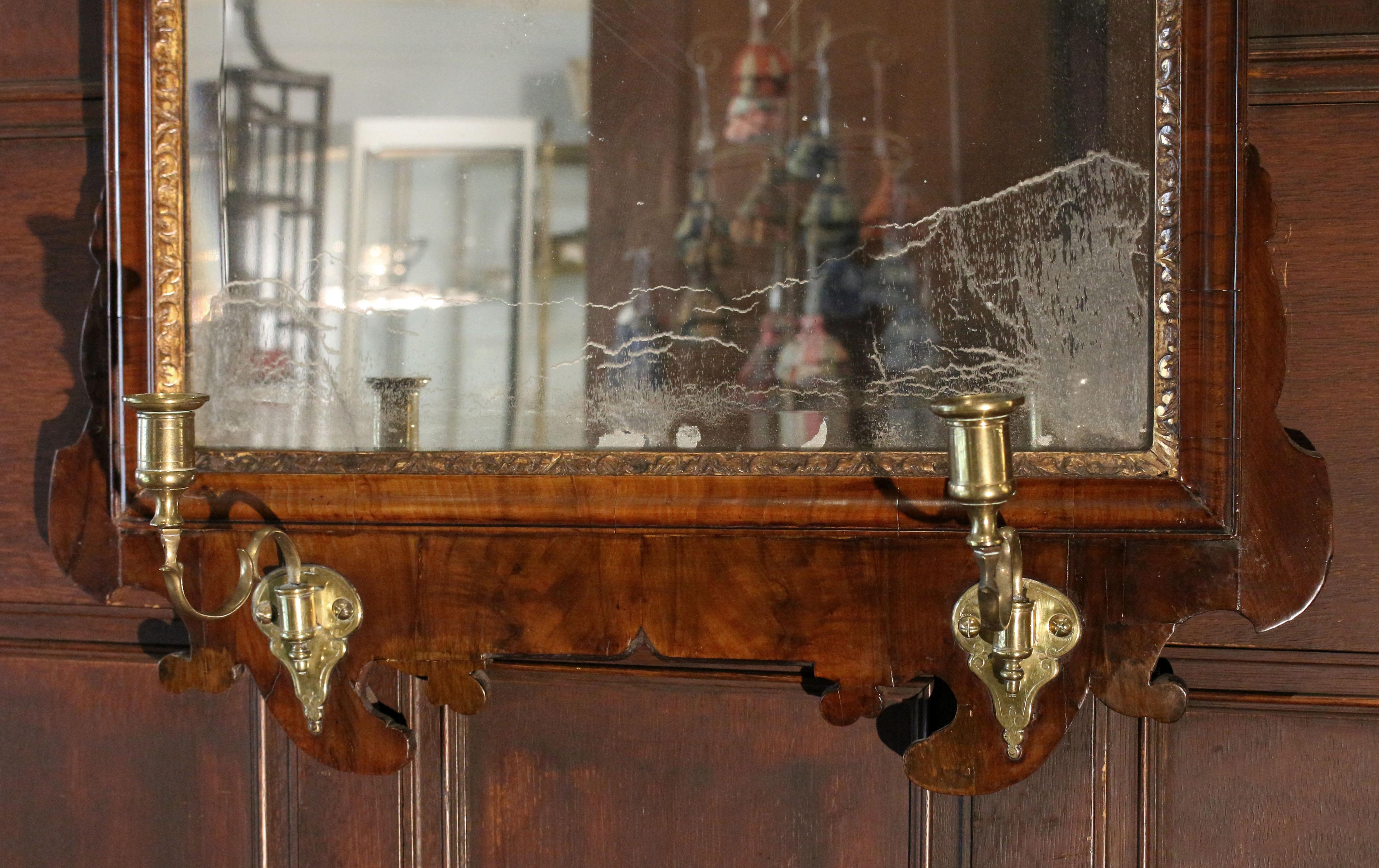 Cast Circa 1730-50 George II Period English Girondole Mirror For Sale