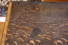 Circa 1730 English Country Oak Lowboy or Dressing Table