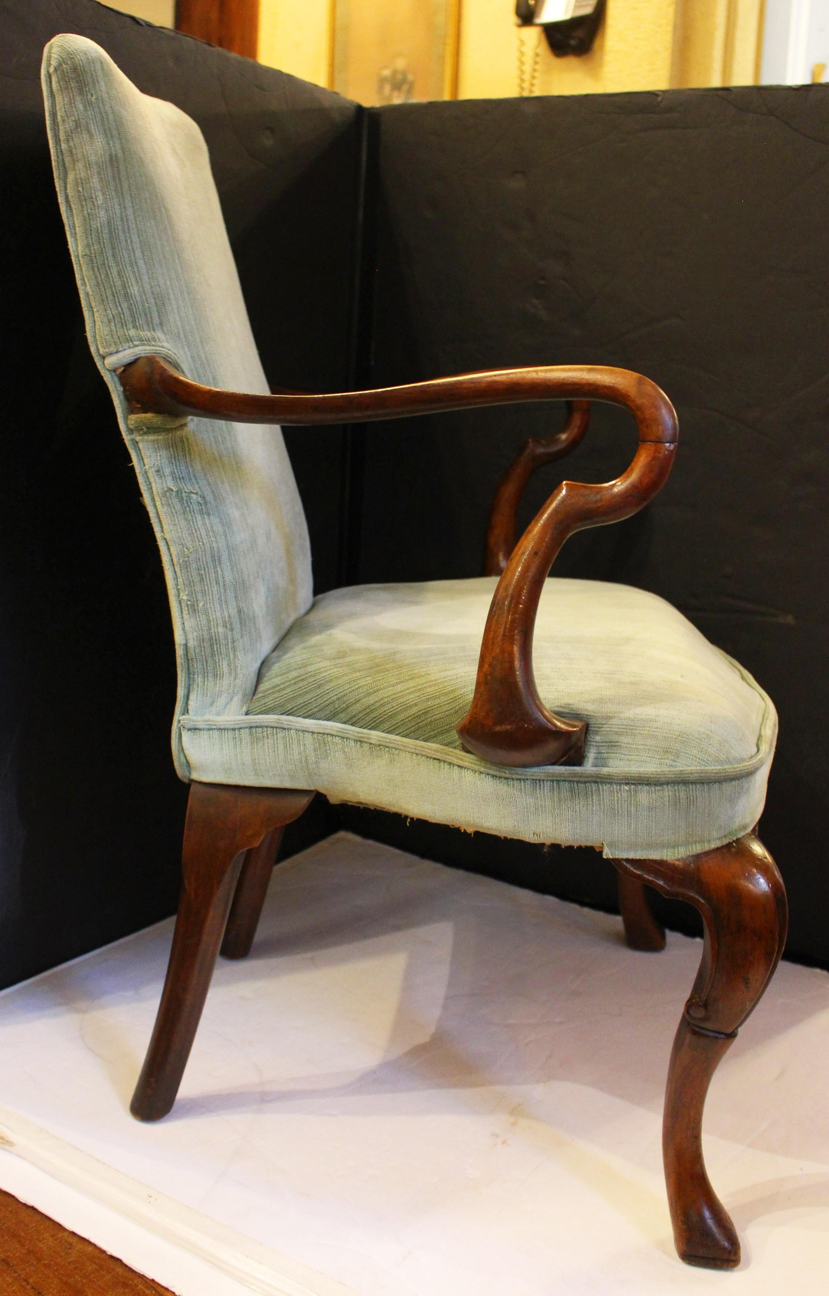 Inglese CIRCA 1735-50 Sedia a bracci Shepherd's Crook di Giorgio II in vendita